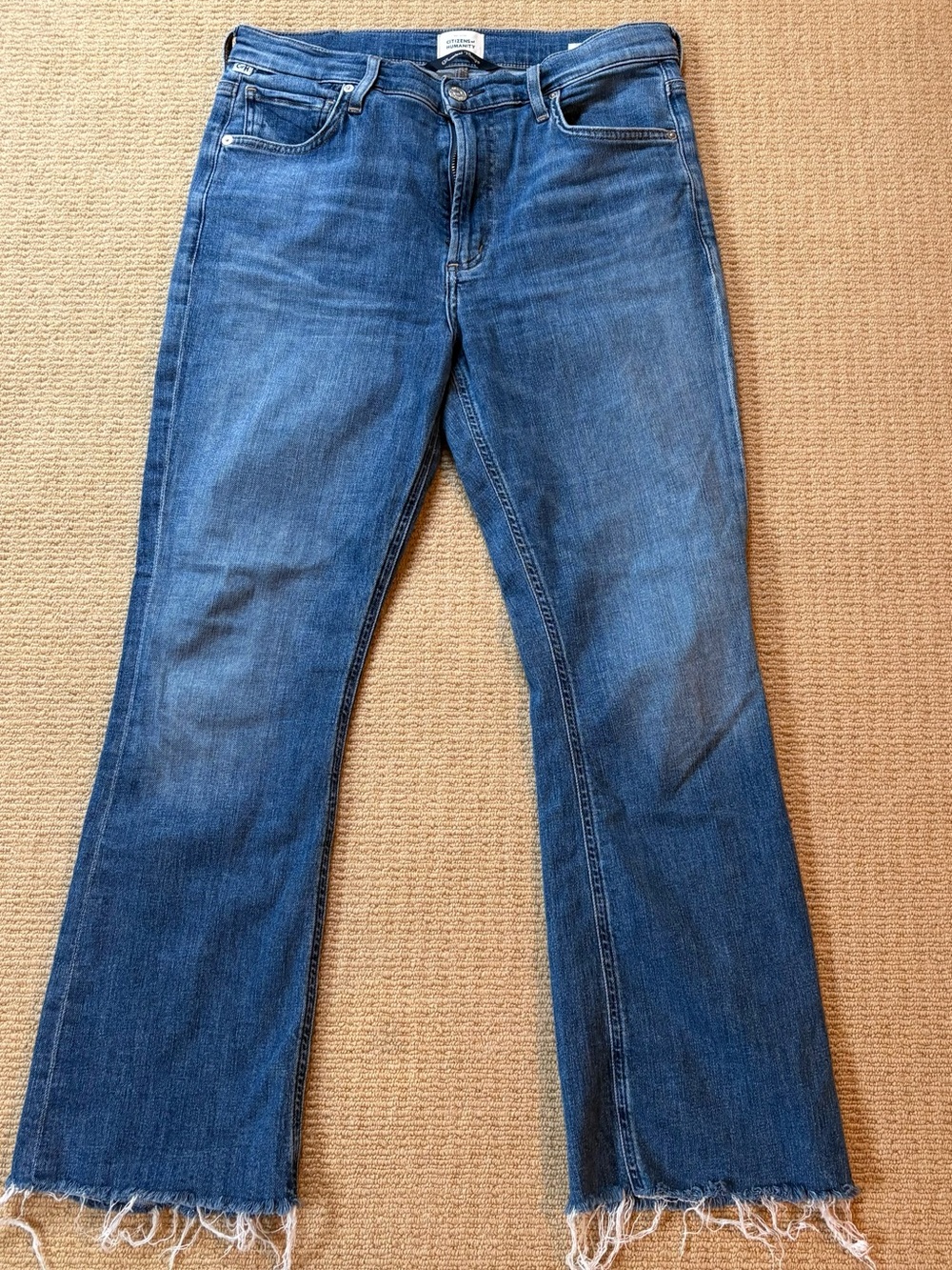 Citizens Of Humanity Medium Blue Ankle Crop Jeans